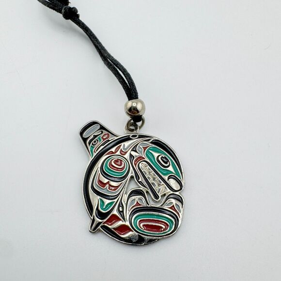 Signed Joe Wilson Orca Pendant – Symbol of Strength Canada Indigenous Artisan - Picture 5 of 11